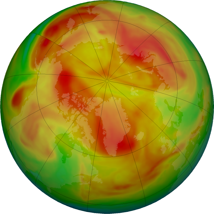 Arctic ozone map for 03 May 2024